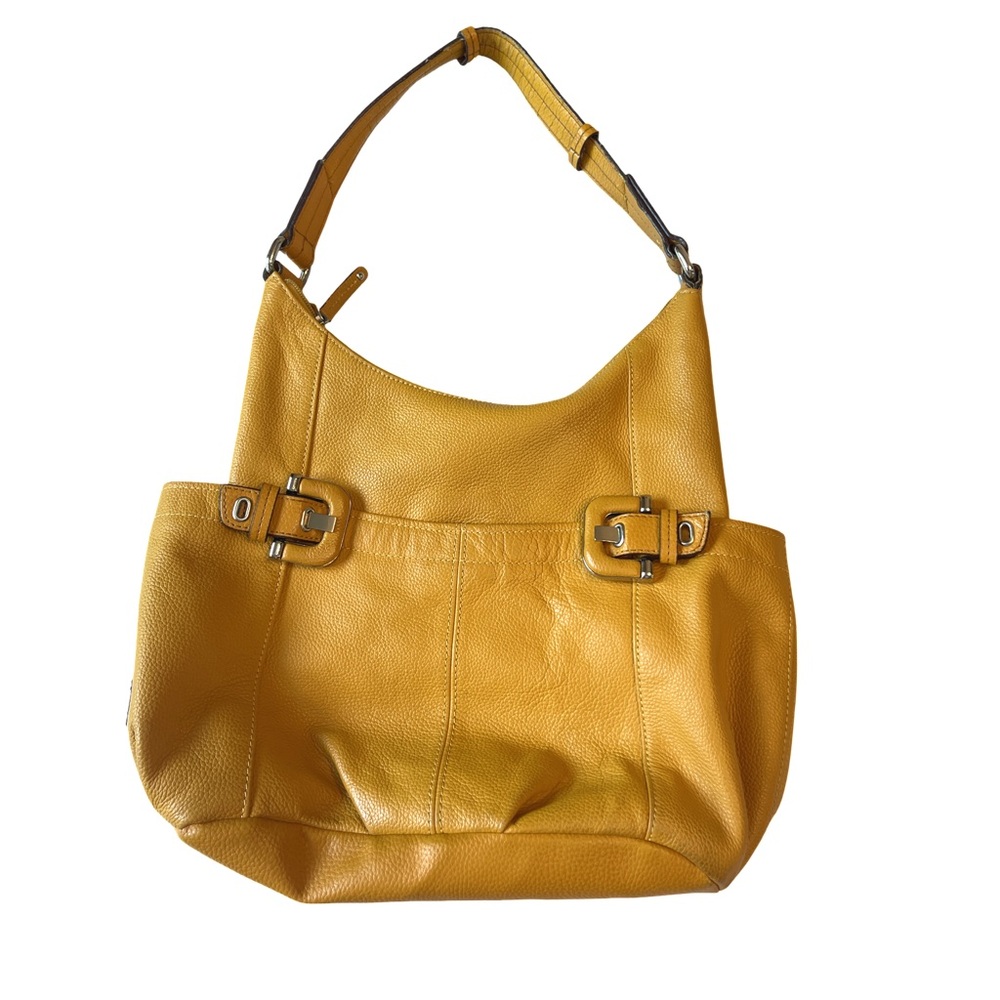 Tignanello Yellow Hobo Bag with Soft Slouchy Design